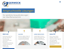 Tablet Screenshot of gerweck-gmbh.de